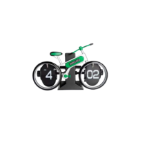 Bicycle Clock - Green