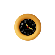 Yellow Rim Wall Clock