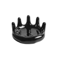 Glossy Ceramic Hand Tray - Black